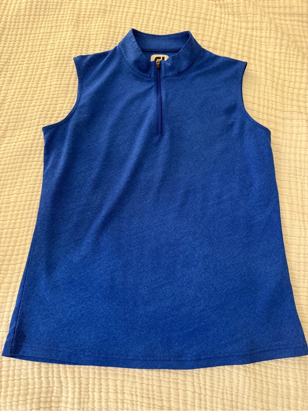 FootJoy Royal Blue Sleeveless Mock Neck Zip Golf Top